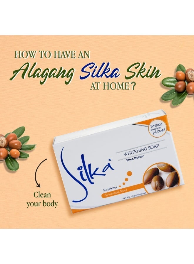 Silka 2 Piece Whitening Soap Shea Butter 135gm - Image 4